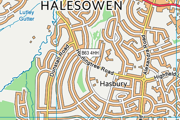 B63 4HH map - OS VectorMap District (Ordnance Survey)