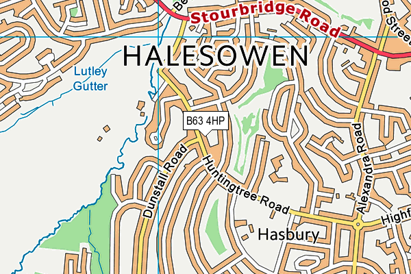 B63 4HP map - OS VectorMap District (Ordnance Survey)