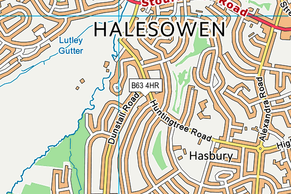 B63 4HR map - OS VectorMap District (Ordnance Survey)