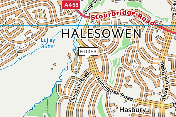 B63 4HS map - OS VectorMap District (Ordnance Survey)