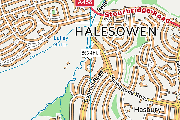 B63 4HU map - OS VectorMap District (Ordnance Survey)