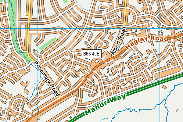 B63 4JE map - OS VectorMap District (Ordnance Survey)