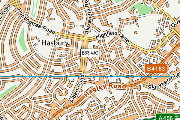 B63 4JG map - OS VectorMap District (Ordnance Survey)