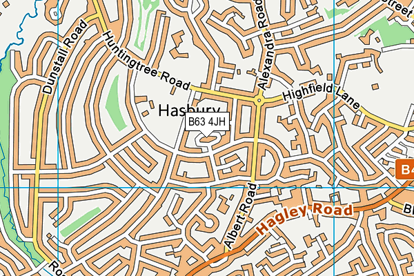 B63 4JH map - OS VectorMap District (Ordnance Survey)