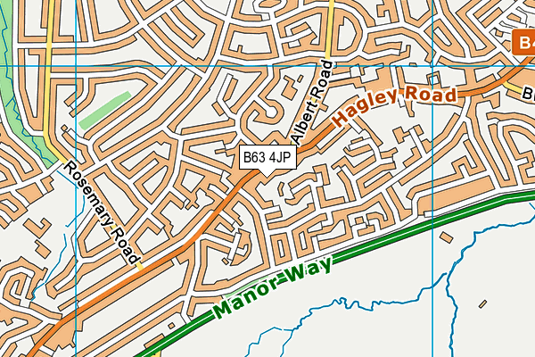 B63 4JP map - OS VectorMap District (Ordnance Survey)