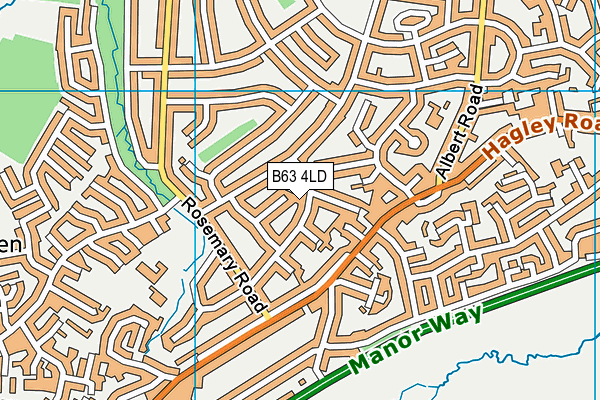 B63 4LD map - OS VectorMap District (Ordnance Survey)