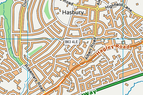 B63 4LE map - OS VectorMap District (Ordnance Survey)