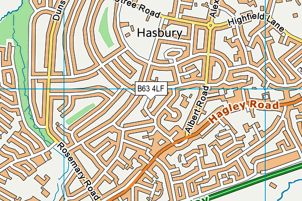 B63 4LF map - OS VectorMap District (Ordnance Survey)