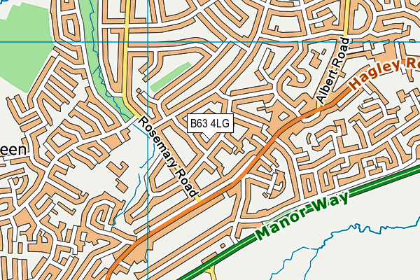 B63 4LG map - OS VectorMap District (Ordnance Survey)