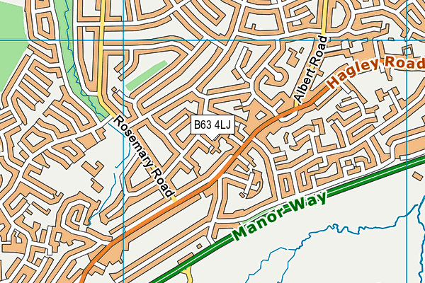 B63 4LJ map - OS VectorMap District (Ordnance Survey)