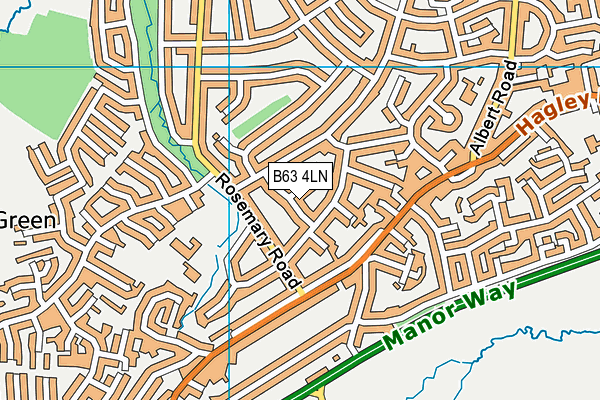 B63 4LN map - OS VectorMap District (Ordnance Survey)