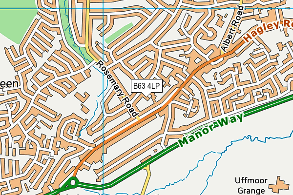 B63 4LP map - OS VectorMap District (Ordnance Survey)