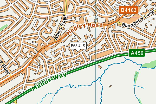 B63 4LS map - OS VectorMap District (Ordnance Survey)