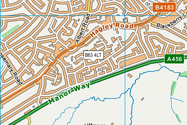 B63 4LT map - OS VectorMap District (Ordnance Survey)
