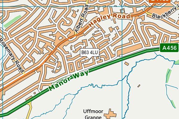 B63 4LU map - OS VectorMap District (Ordnance Survey)