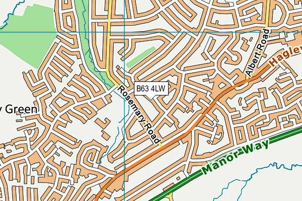 B63 4LW map - OS VectorMap District (Ordnance Survey)