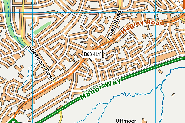 B63 4LY map - OS VectorMap District (Ordnance Survey)