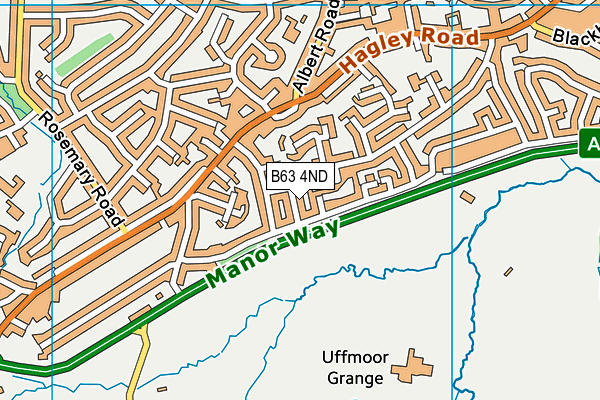 B63 4ND map - OS VectorMap District (Ordnance Survey)