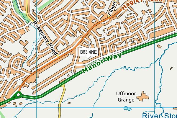 B63 4NE map - OS VectorMap District (Ordnance Survey)
