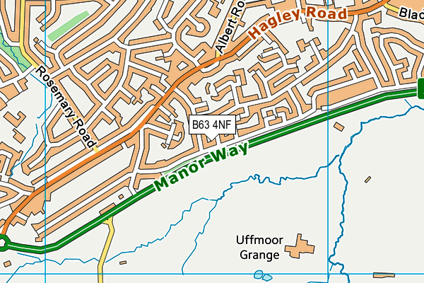 B63 4NF map - OS VectorMap District (Ordnance Survey)