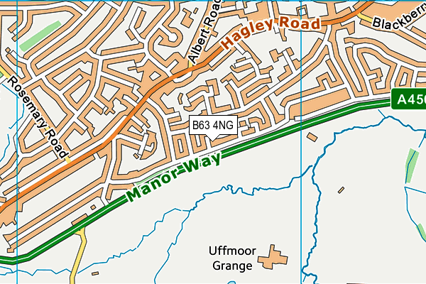 B63 4NG map - OS VectorMap District (Ordnance Survey)