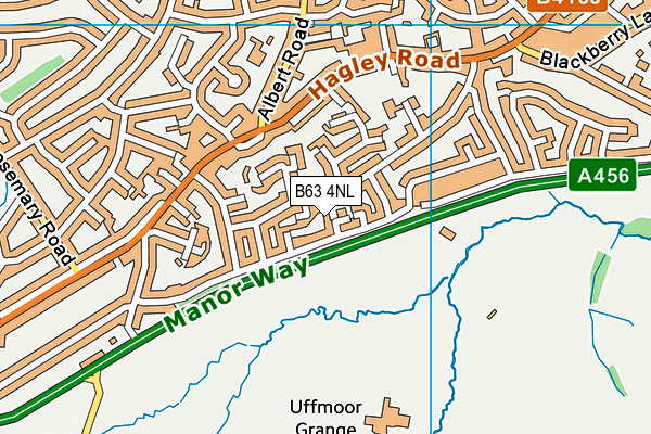 B63 4NL map - OS VectorMap District (Ordnance Survey)