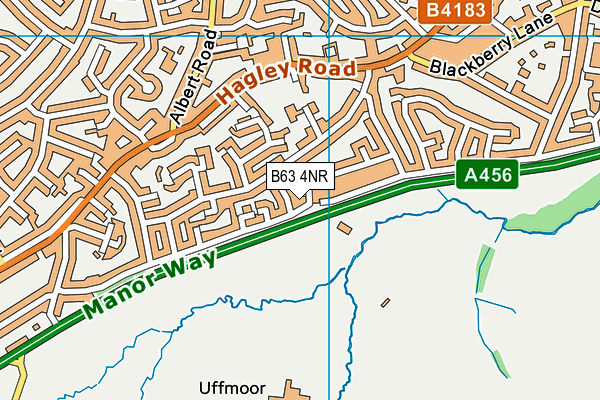 B63 4NR map - OS VectorMap District (Ordnance Survey)