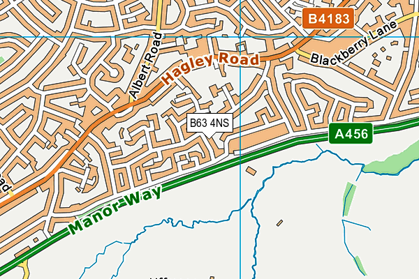 B63 4NS map - OS VectorMap District (Ordnance Survey)