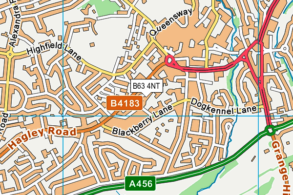 B63 4NT map - OS VectorMap District (Ordnance Survey)