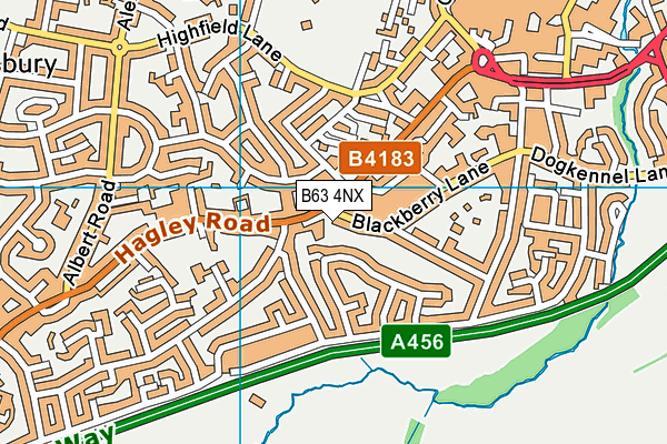 B63 4NX map - OS VectorMap District (Ordnance Survey)