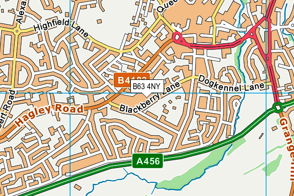 B63 4NY map - OS VectorMap District (Ordnance Survey)