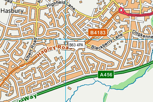 B63 4PA map - OS VectorMap District (Ordnance Survey)