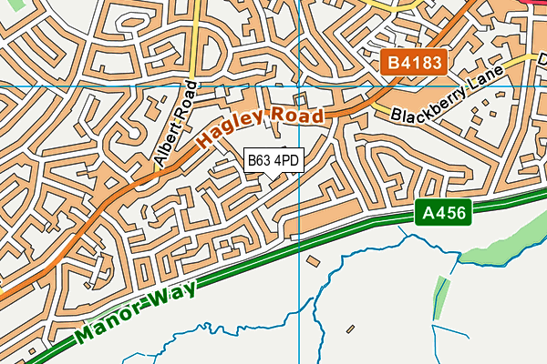 B63 4PD map - OS VectorMap District (Ordnance Survey)