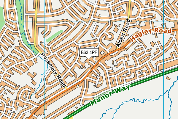 B63 4PF map - OS VectorMap District (Ordnance Survey)