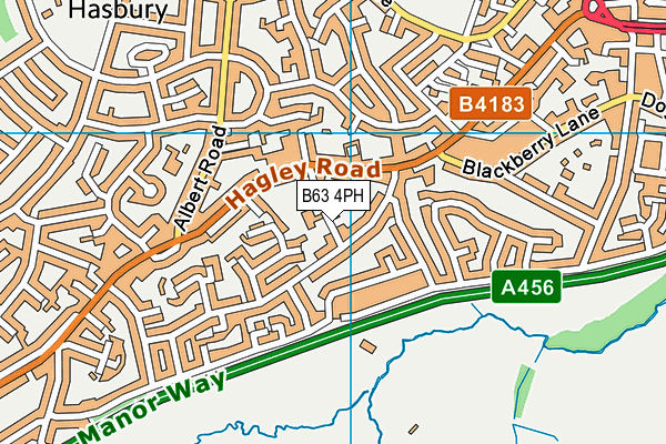 B63 4PH map - OS VectorMap District (Ordnance Survey)