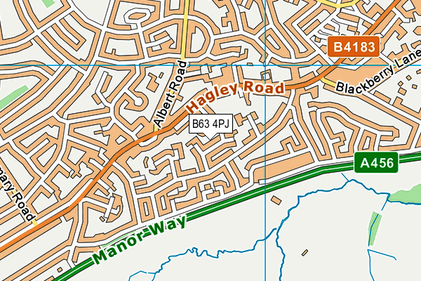 B63 4PJ map - OS VectorMap District (Ordnance Survey)