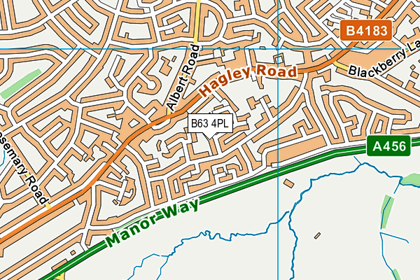 B63 4PL map - OS VectorMap District (Ordnance Survey)