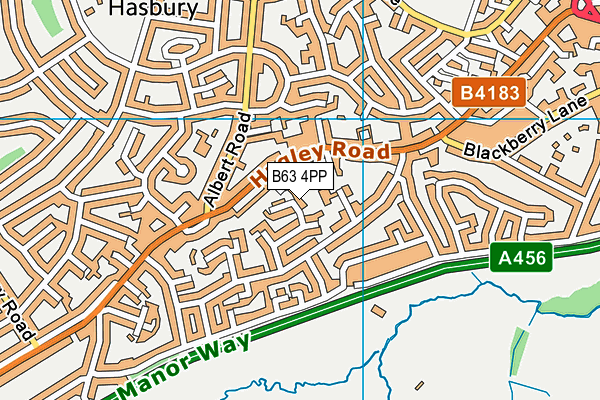 B63 4PP map - OS VectorMap District (Ordnance Survey)