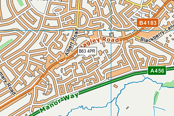 B63 4PR map - OS VectorMap District (Ordnance Survey)