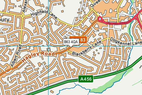 B63 4QA map - OS VectorMap District (Ordnance Survey)