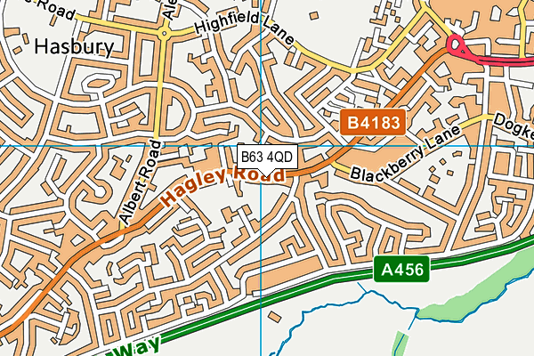 St Margaret's At Hasbury CofE Primary School map (B63 4QD) - OS VectorMap District (Ordnance Survey)