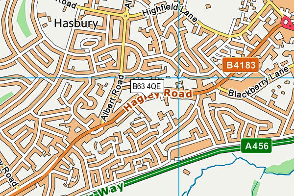 B63 4QE map - OS VectorMap District (Ordnance Survey)