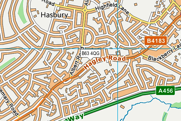 B63 4QG map - OS VectorMap District (Ordnance Survey)