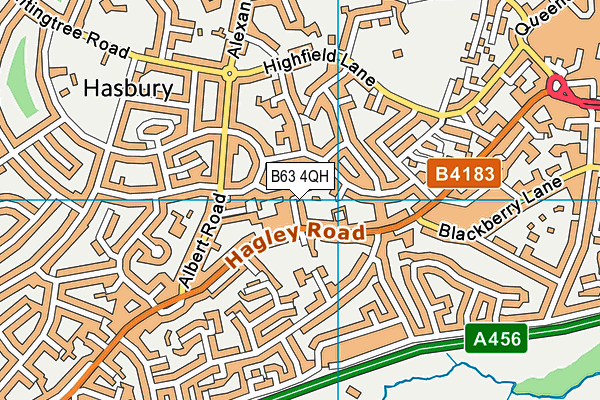 B63 4QH map - OS VectorMap District (Ordnance Survey)