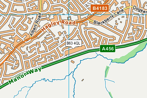 B63 4QL map - OS VectorMap District (Ordnance Survey)