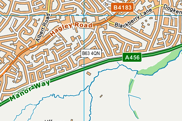 B63 4QN map - OS VectorMap District (Ordnance Survey)