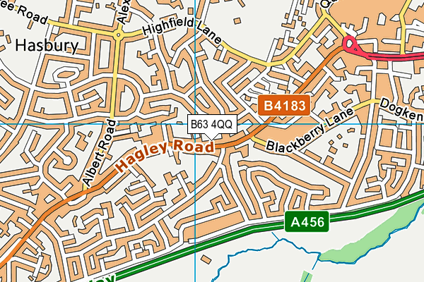 B63 4QQ map - OS VectorMap District (Ordnance Survey)