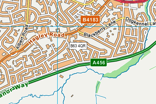 B63 4QR map - OS VectorMap District (Ordnance Survey)