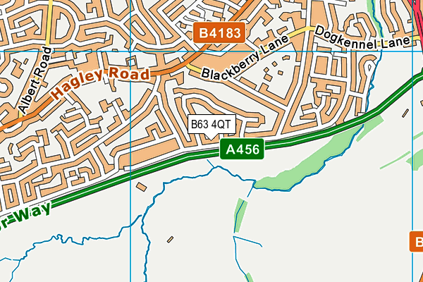 B63 4QT map - OS VectorMap District (Ordnance Survey)