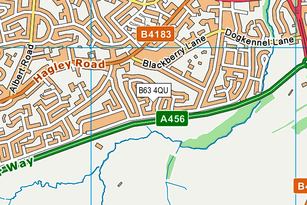B63 4QU map - OS VectorMap District (Ordnance Survey)